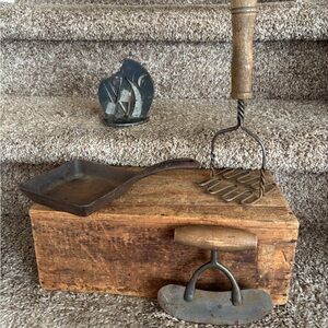 Rustic Kitchen Tool Set with Wooden Handles